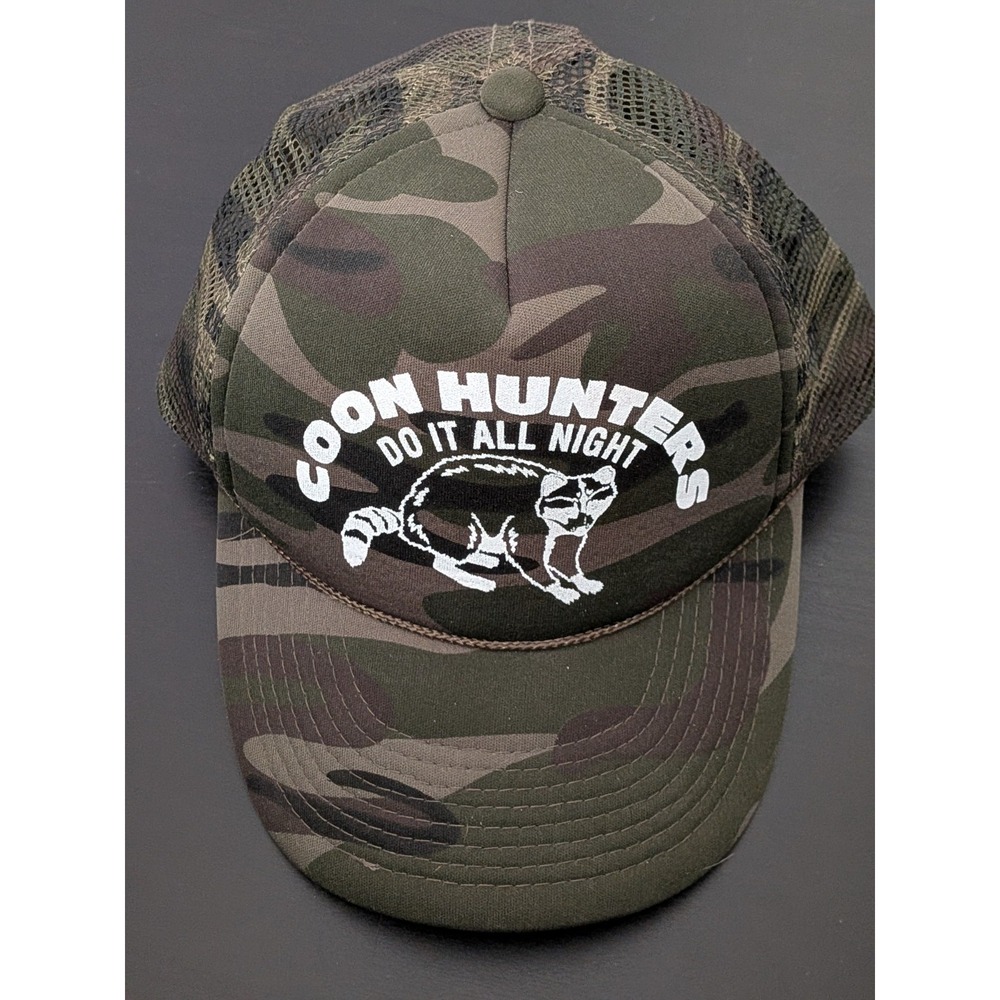 "Coon Hunters Do It All Night" Camouflage Snapback Hat Hunting Cobra Caps OS